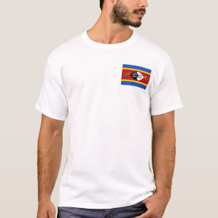 Eswatini Flag and Map T-Shirt