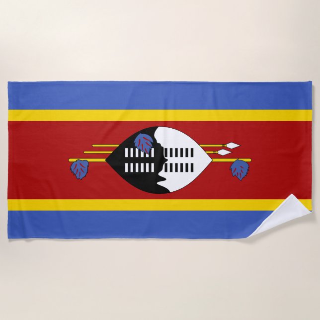 Eswatini Flag Beach Towel (Front)