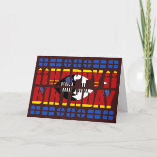 Eswatini Flag Birthday Card