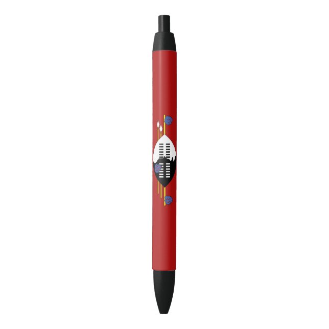 Eswatini Flag Black Ink Pen (Front Vertical)