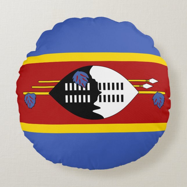 Eswatini Flag Round Pillow (Front)