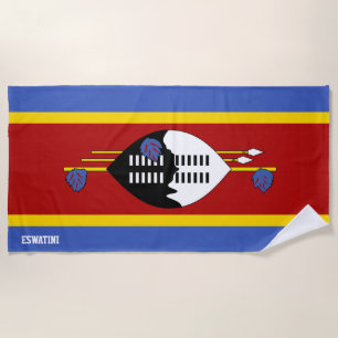 Eswatini Flag Splendid Patriotic Beach Towel