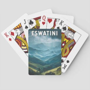 Eswatini Illustration Travel Art Vintage Playing Cards