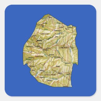 Eswatini Map Sticker