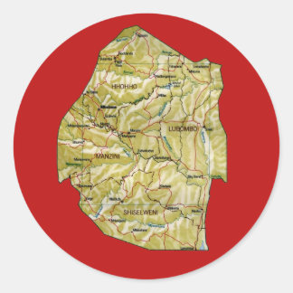 Eswatini Map Sticker