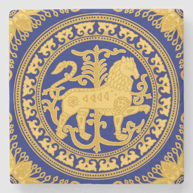 Esztergom Lion Stone Coaster (Front)