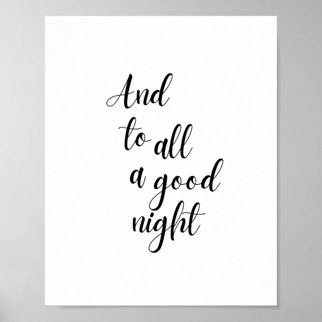Et à tous une affiche de bonne nuit (Devant)