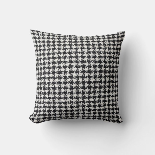 Et blanc coussin modelé par tweed noir (Recto)