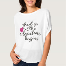 Et donc l'aventure commence à coeur T-shirt design