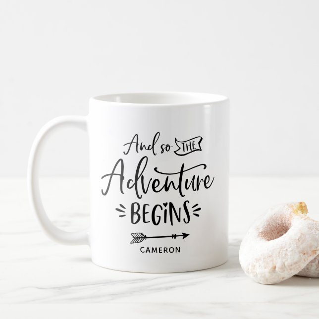 Et Donc L'Aventure Commence À Laisser La Main Mug (Avec donut)