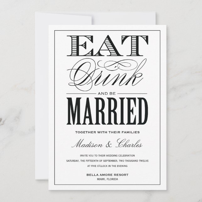 ET ÊTRE MARIÉ | FAIRE-PART DE MARIAGE (Devant)