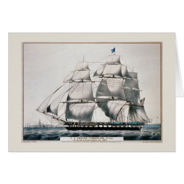 et, 'frégate Cumberland (Devant horizontal)