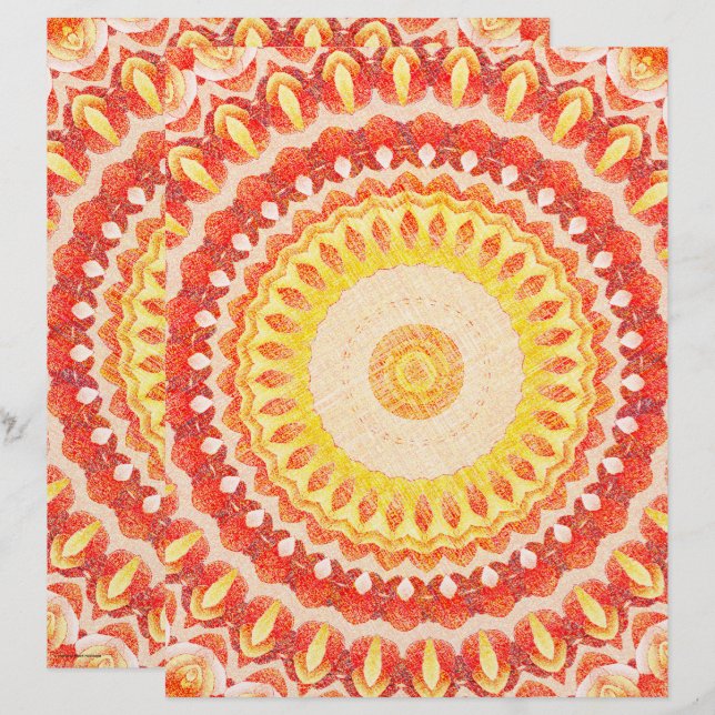 ET Kaleidoscope Scrapbook Paper 2-Sided Page (Front/Back)