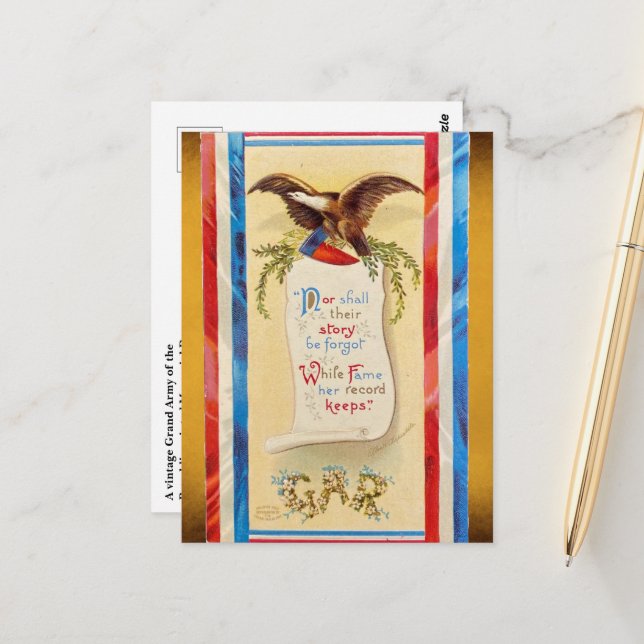 "Et leur histoire ne sera pas oubliée" Carte posta (Devant/Arrière en situation)