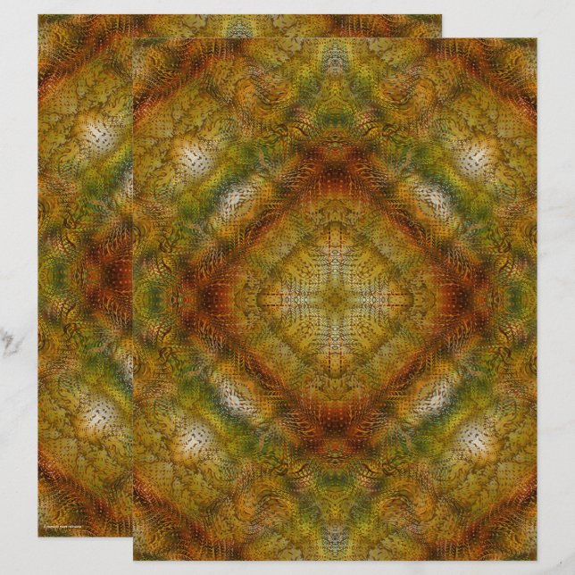 ET Serene Garden Papier de scrapbook recto-verso (Devant / Derrière)