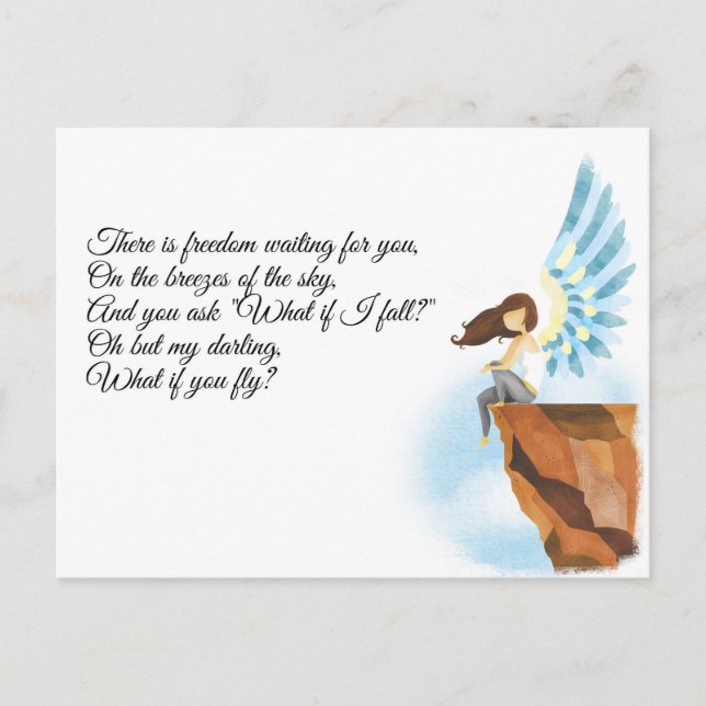 Et si je tombe ? Carte postale (Devant)