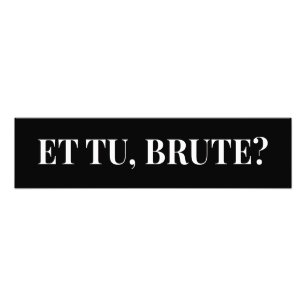 Et Tu, Brute? Shakespeare's Julius Caesar III Photo Print