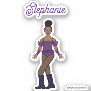 Et un nom Dancer Stickers Pierres violettes