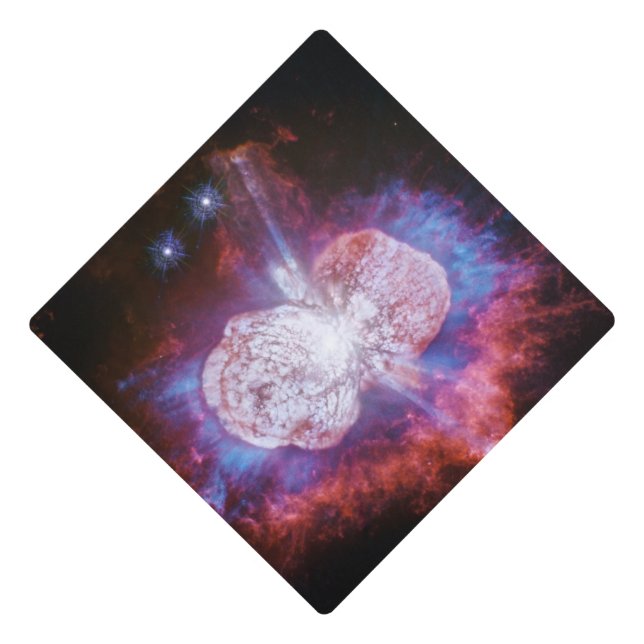 Eta Carinae Binary Star System Fireworks Graduation Cap Topper (Front)