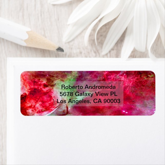 Eta Carinae Nebula Enhanced Red Return Address (Insitu)