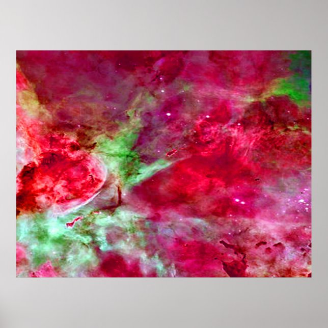 Eta Carinae Nebula Enhanced Red Value Poster (Devant)