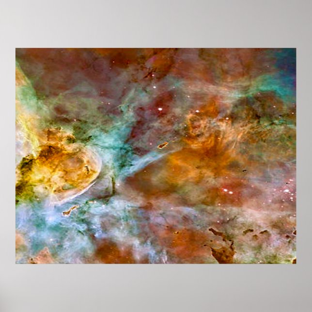 Eta Carinae Nebula in Brown & Copper Value Poster (Front)