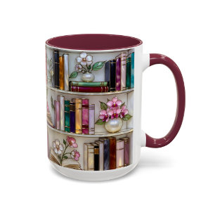 Étagère vitrail Mug Cadeau pour un amateur de li