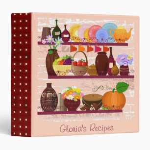 étagères de cuisine classeur de recettes personnal