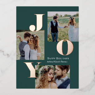 Etaler Joie Editable Couleur Foil Carte postale Fê