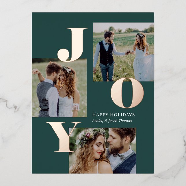 Etaler Joie Editable Couleur Foil Carte postale Fê (Recto)
