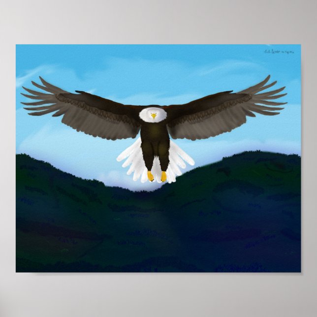 Étalez votre affiche Aigles et Aigle mouche (Devant)