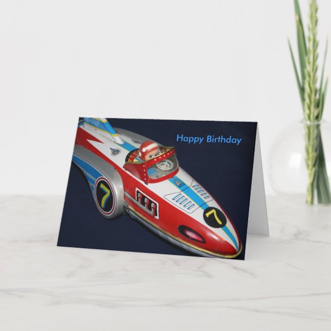 Étamez le jouet Rocket/la carte de joyeux (Devant)