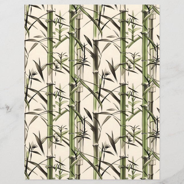Étapes en bambou et papier Feuille (Devant)