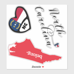 État de Caroline du Nord, Stickers Feuille de déco