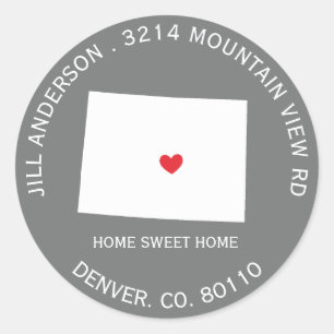 État de COLORADO   Nouveau Sticker Étiquette d'adr