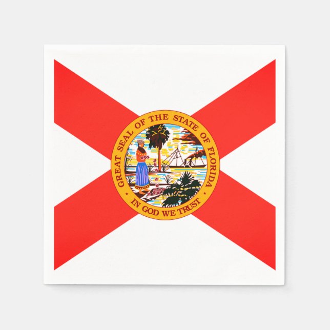 État de Floride Drapeau serviettes en papier (Devant)