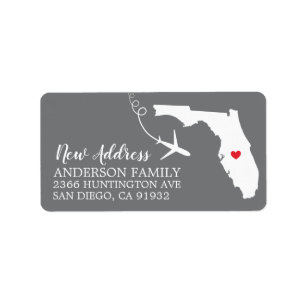 État de Floride   Nouvelle étiquette d'adresse de 