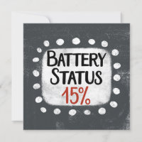 État de la batterie Carte de voeux 15 %