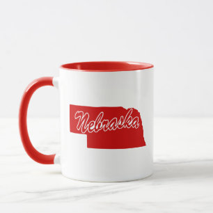 État De La Mug Rouge En Forme De Nebraska
