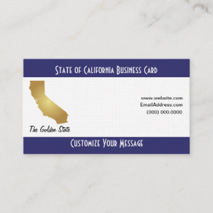 État de modèle de carte de visite de la Californie