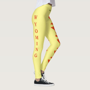 État de Wyoming Flower Indian Paintbrush Leggings