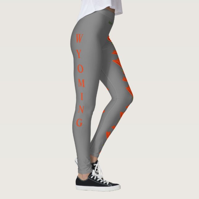 État de Wyoming Flower Indian Paintbrush Leggings (Droite)
