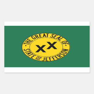 État des autocollants de Jefferson (feuille de 4)