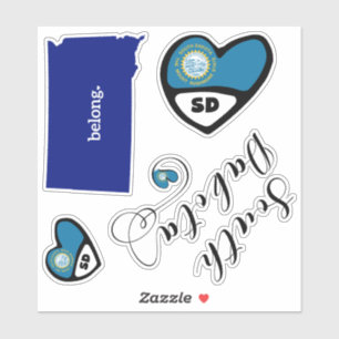 Etat du Dakota du Sud, Stickers Feuille de découpe