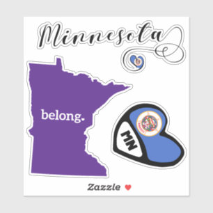 État du Minnesota, Feuille de Stickers Coupe de Mo