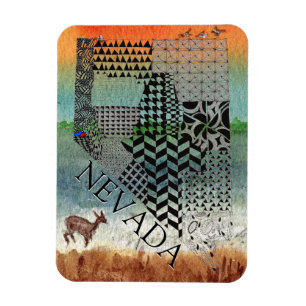État du Nevada - Magnet de photos du désert