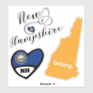État du New Hampshire, Feuille de stickers découpé