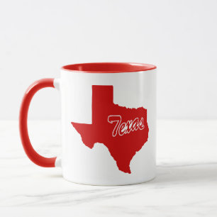 État Du Texas Forme Mug Rouge