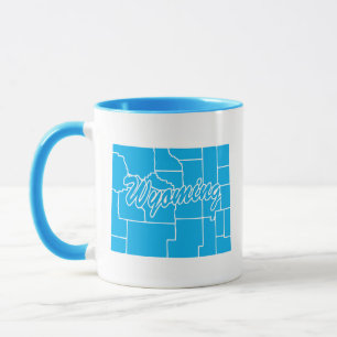 État Du Wyoming Forme Mug