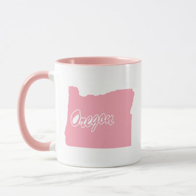 État Rose De L'Oregon Forme Mug (Gauche)